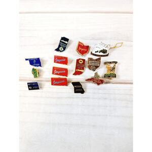 Lot Of 14 Vintage Jaycees 1970s Metal Pins Hat Lapel